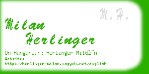 milan herlinger business card